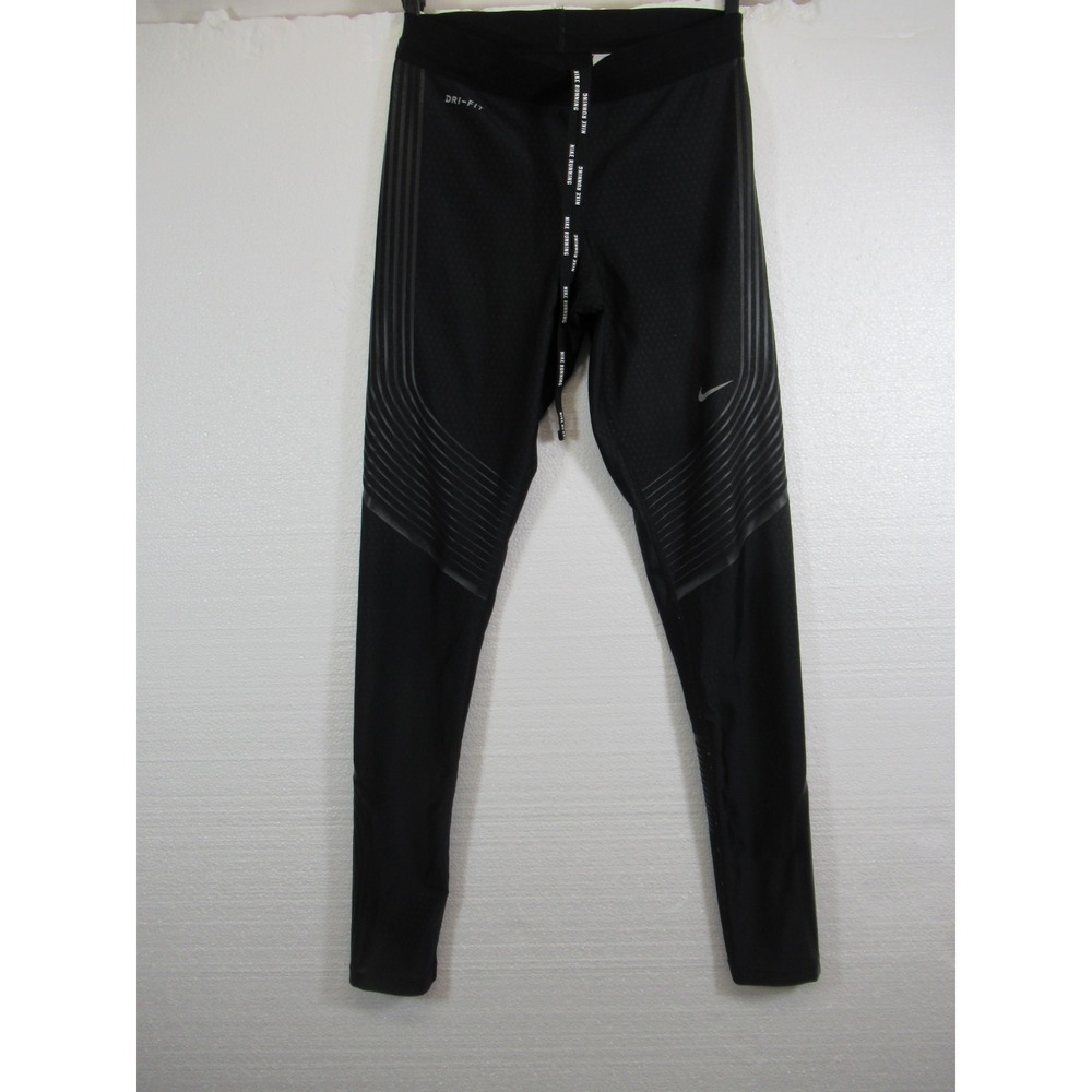 Nike Power Speed Compression Tights Women XS Black Zip Pocket 719784